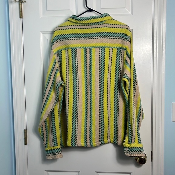 Urban Outfitters Green and Yellow Striped Jacket - Picture 4 of 9